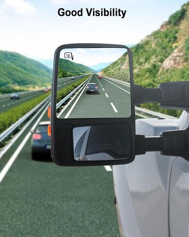 Driver Side Heated Mirror Glass Fit for Ford F250 F350 F450 F550 2008-2016 F150 Pickup Truck 2013-2014 F650 F750 Pickup Truck 2016-2019, Left Side Power Heated Rear View Mirror with Pry Plate in Kuwait