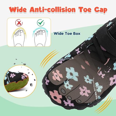 Leisfit Kids Shoes Girls Boys Wide Sneakers Kids Barefoot Shoes Anti Slip Tennis Tennis Tennis for Toddler Little Big Kid in Kuwait