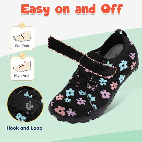 Leisfit Kids Shoes Girls Boys Wide Sneakers Kids Barefoot Shoes Anti Slip Tennis Tennis Tennis for Toddler Little Big Kid in Kuwait