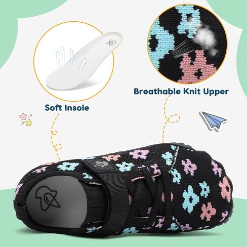 Leisfit Kids Shoes Girls Boys Wide Sneakers Kids Barefoot Shoes Anti Slip Tennis Tennis Tennis for Toddler Little Big Kid in Kuwait