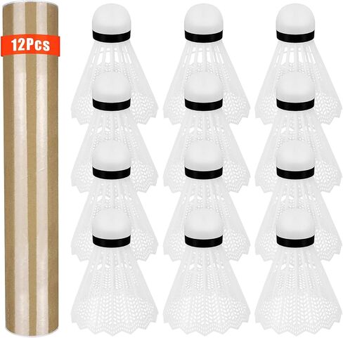 Hysagtek Badminton Birdies, 12 Pack Birdies Glow in The Dark Shuttlecocks Badminton Sets for Backyards Outdoor Indoor Sports Activities Training Practice Gym Fitness Game in Saudi Arabia