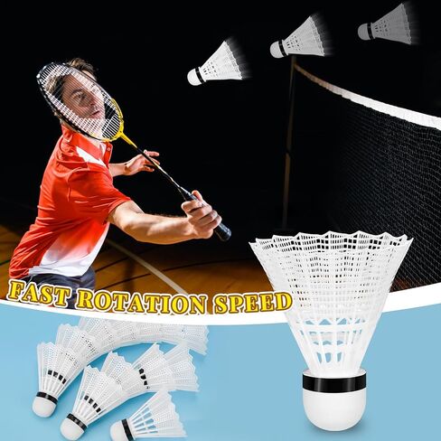 Hysagtek Badminton Birdies, 12 Pack Birdies Glow in The Dark Shuttlecocks Badminton Sets for Backyards Outdoor Indoor Sports Activities Training Practice Gym Fitness Game in Saudi Arabia