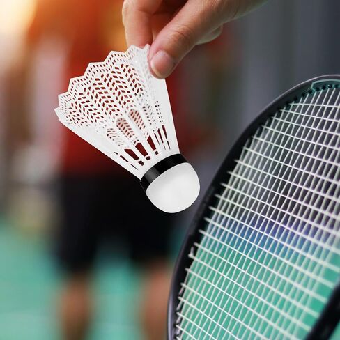 Hysagtek Badminton Birdies, 12 Pack Birdies Glow in The Dark Shuttlecocks Badminton Sets for Backyards Outdoor Indoor Sports Activities Training Practice Gym Fitness Game in Saudi Arabia