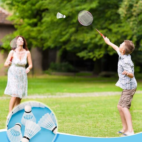Hysagtek Badminton Birdies, 12 Pack Birdies Glow in The Dark Shuttlecocks Badminton Sets for Backyards Outdoor Indoor Sports Activities Training Practice Gym Fitness Game in Saudi Arabia