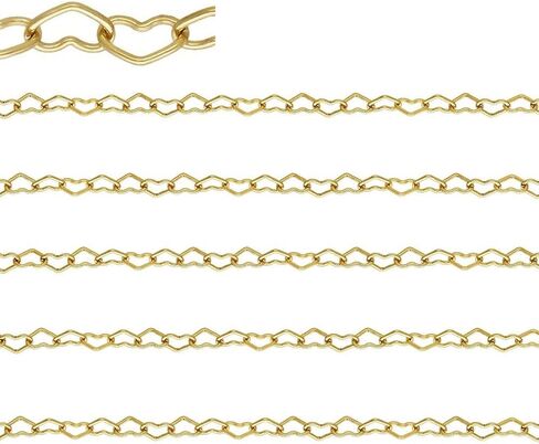 Adabele 5 Feet Authentic 925 Sterling Silver Unfinished Heart Shaped Link Chain 3.2mm x 2.1mm Small Thin Hypoallergenic Nickel Free for DIY Craft Jewelry Making SSK-T1 in Kuwait