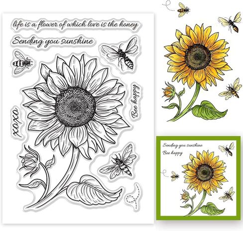 Globleland Morning Glory Clear Stamp لنباتات صنع البطاقات سيليكون ختمًا واضحة in Saudi Arabia