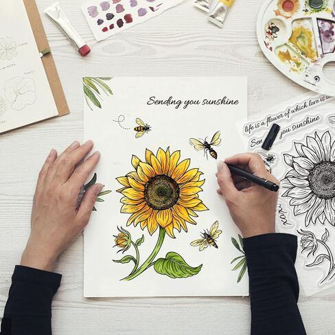 Globleland Morning Glory Clear Stamp لنباتات صنع البطاقات سيليكون ختمًا واضحة in Saudi Arabia