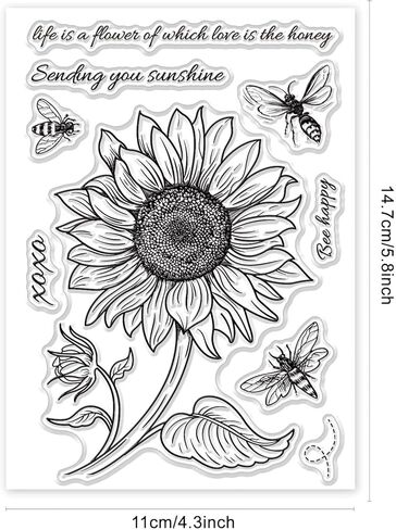 Globleland Morning Glory Clear Stamp لنباتات صنع البطاقات سيليكون ختمًا واضحة in Saudi Arabia