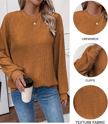 Womens Tops Casual Crew Neck Shirts Ruffle Short Sleeve Relaxed Textured Soft Cute Blouses for Women Summer Blouses in Saudi Arabia