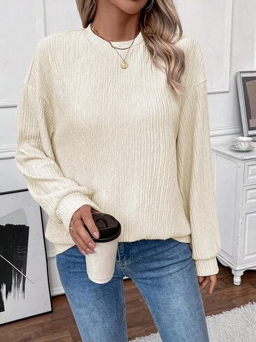 Womens Tops Casual Crew Neck Shirts Ruffle Short Sleeve Relaxed Textured Soft Cute Blouses for Women Summer Blouses in Saudi Arabia