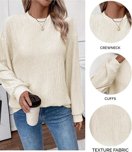 Womens Tops Casual Crew Neck Shirts Ruffle Short Sleeve Relaxed Textured Soft Cute Blouses for Women Summer Blouses in Saudi Arabia