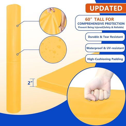 Basketball Pole Padding 72" Heavy Duty Safety Pad for 3-5" Round Poles, Waterproof & Durable – Gym, Garage, Playground Protection in Kuwait