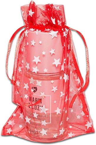 100-Pack 6x8 Sheer Organza Drawstring Gift Bags (Large) - Metallic Stars (Navy/White) - Wedding Party Favors, Jewelry, Candy, Treats Mesh Pouch by The Display Guys in Kuwait
