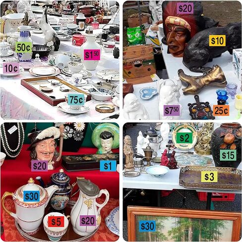 2240 Pcs Garage Sale Stickers 1/2" X 3/4" Yard Sale Price Sticker Rectangle Pre-Printed Labels Price Tags for Marketing Supplies in Kuwait