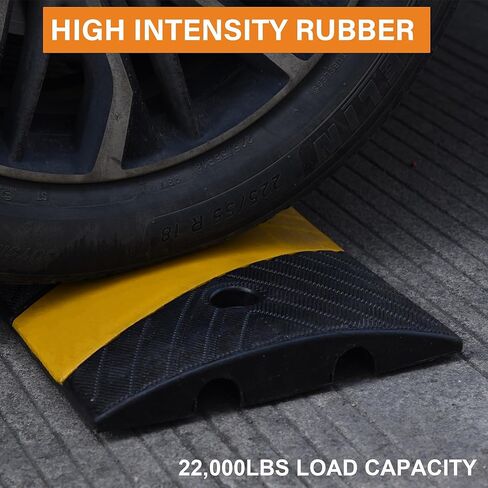 عثرة سرعة المطاط في Orangestar 2-Pack ، 2 قناة حامي الكبلات ذات السرعة الثقيلة المنحدر مع 8 براغي للخرسانة الحصى 72x11.8x1.8 بوصة (L x W x H) in Kuwait