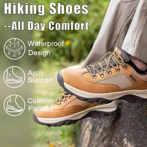 CC-Los Men's Hiking Shoes | Waterproof Work Shoes | Non-Slip & Comfortable Walking Size 9.5-10 in Saudi Arabia