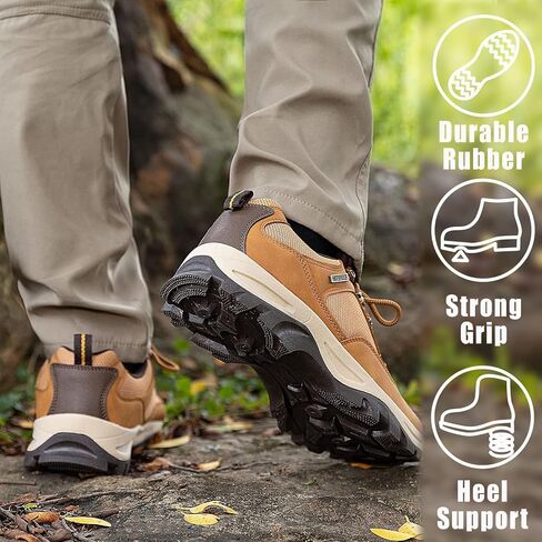 CC-Los Men's Hiking Shoes | Waterproof Work Shoes | Non-Slip & Comfortable Walking Size 9.5-10 in Saudi Arabia