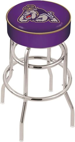 HBS L7C1-4" Arizona State Cushion Seat with Double-Ring Chrome Base Swivel Bar Stool and Sparky Logo by The Holland Bar Stool Company in Saudi Arabia