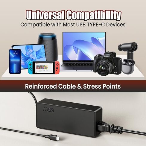 90W USB C Charger Compatible with MacBook Pro Air M2 M1, Lenovo ThinkPad X1 T14 Yoga, HP Spectre x360 Envy, ASUS ZenBook Chromebook, Huawei MateBook - VUOHOEG Type C PD Fast Adapter in Kuwait
