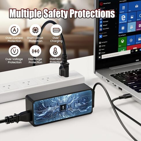90W USB C Charger Compatible with MacBook Pro Air M2 M1, Lenovo ThinkPad X1 T14 Yoga, HP Spectre x360 Envy, ASUS ZenBook Chromebook, Huawei MateBook - VUOHOEG Type C PD Fast Adapter in Kuwait