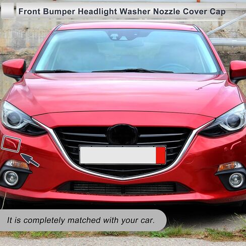 Front Left Side Bumper Headlight Washer Nozzle Cover Cap for Mazda 3 M3 Axela 2013-2016 Bumper Trim Nozzle Cover No.BKC6518H1 White 1 Pcs in Saudi Arabia