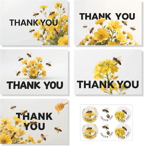 100 Pack 4x6 Inches(After Folding) Luxurious Gold Blank Thank You Cards for Baby Shower, Wedding,Bridal Shower, Small Business, Funeral, Families with Envelopes Seal Sticker and Box in Saudi Arabia