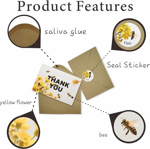 100 Pack 4x6 Inches(After Folding) Luxurious Gold Blank Thank You Cards for Baby Shower, Wedding,Bridal Shower, Small Business, Funeral, Families with Envelopes Seal Sticker and Box in Saudi Arabia