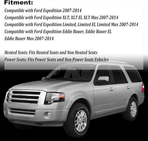 GXARTS Driver and Passenger Side Bottom Replacement Leather Seat Cover Tan Compatible with Ford Expedition 2007 2008 2009 2010 2011 2012 2013 2014 in Saudi Arabia