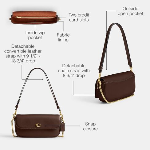 Coach Brook Flap Chain Bag, B4/Bluebell in Saudi Arabia