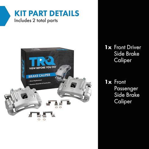 TRQ Brake Caliper Set Compatible with 2012-2021 Nissan NV1500 NV2500 NV3500 2016-2023 TITAN XD in Kuwait