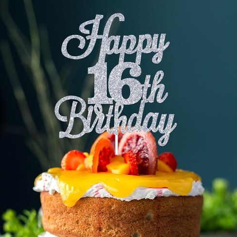 Happy 69th Cake Cake Toppers Silver Glitter ، Heaits to 69 Years Bday Decoration الذكرى السادسة 69. in Kuwait