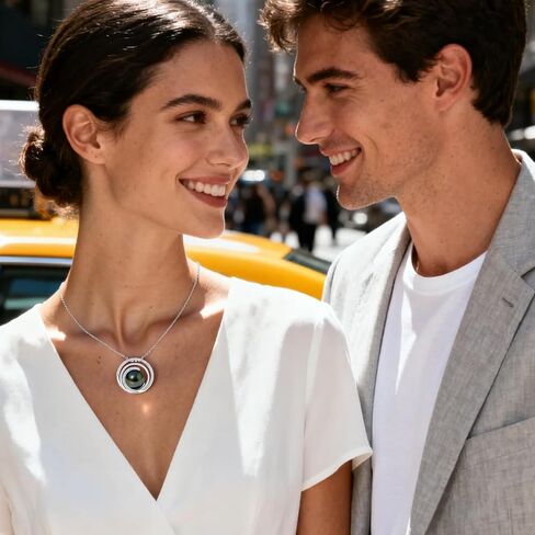 Tahitian Black Pearl Necklace, 10-11mm AAA Handpicked Natural Black Pearl Pendant with D Color Moissanite & 18K White Gold Plated Sterling Silver Chain, Luxury Gifts for Women, Mother, Girlfriend, Anniversary, Birthday, Valentines, Mothers Day in Saudi Arabia