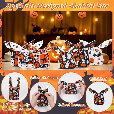 Lapensa 100pcs Easter Treat Acags ، 6 أنماط حقائب Easter Candy Goadies لإعطاء الهدايا لحفلات DIY Supplies لصالح in Kuwait