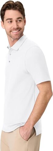 Hanes mens X-temp Performance Polo, Cotton Blend Sport Shirt for Men With Odor Control in Kuwait
