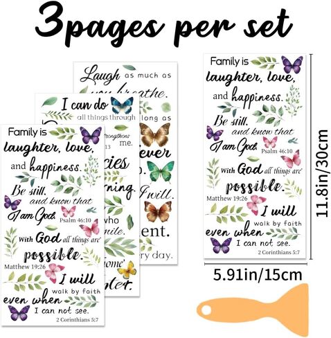 3 Sheet Rub on Transfer Stickers Farmhouse Cute Farm Animals Letters Rub on Transfer Furniture Stickers Decal Vivid 11.8"* 5.9" for Farmhouse Home Office Bedroom Paper Wood DIY Crafts in Kuwait