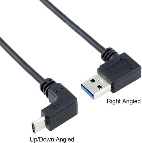 cablecc USB 3.1 USB-C Up Down Angled to 90 Degree Down Angled A Male Data Cable for Tablet Phone in Saudi Arabia