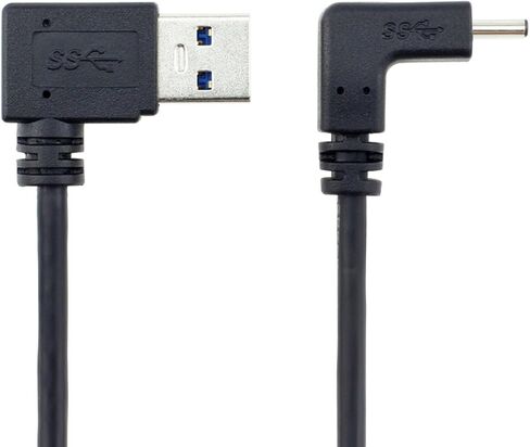 cablecc USB 3.1 USB-C Up Down Angled to 90 Degree Down Angled A Male Data Cable for Tablet Phone in Saudi Arabia