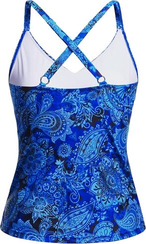 Women Tankini Bathing Suit Top - Twist Front V Neck Swim Top Only Cross Tummy Control Swimsuit 2025 in Saudi Arabia