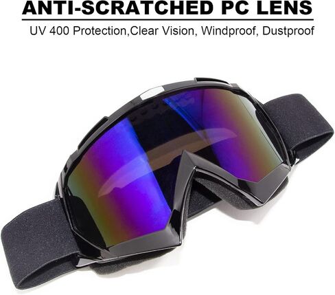 Dirt Bike Motorcycle Goggles ATV Motocross Riding Goggles UV400 OTG Offroad MX Helmet Racing Four Wheeler Goggle for Adults Men Women Youth Kids(Pink frame+pink lens) in Kuwait