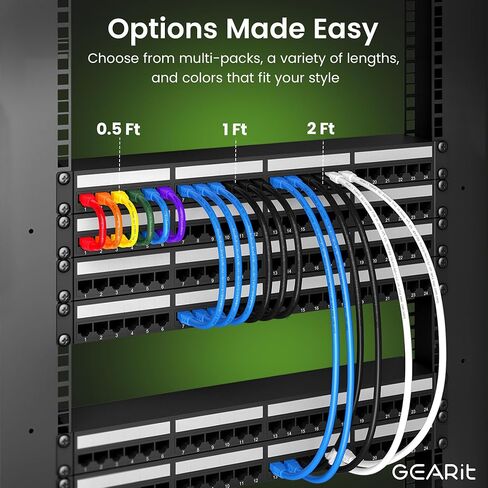 GearIT RJ45 Cat 6 Ethernet Patch Cable for TV, Modem, PC Gaming, 10Gbps, Gold-Plated Connectors, Snagless, Network Cable, Internet Cable, 7 Feet, Blue in Saudi Arabia
