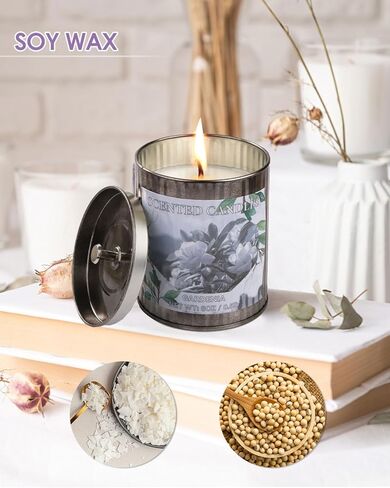 شموع معطرة للمنزل ، شمعة الصويا 8 أوقية ، حرق 50 ساعة ، العطرية اللافندر ، شمعة بيضاء في صندوق الهدايا ، مثالية لعيد الميلاد ، عيد الأم ، عيد الميلاد in Kuwait