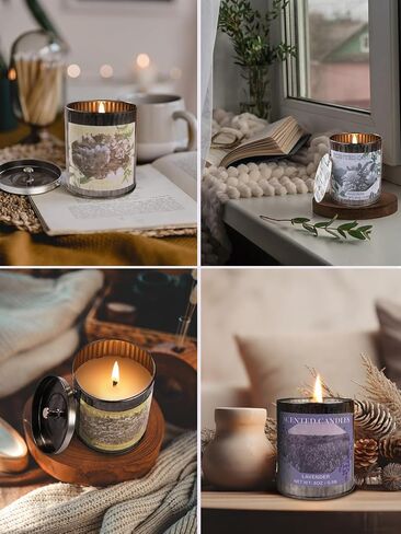 شموع معطرة للمنزل ، شمعة الصويا 8 أوقية ، حرق 50 ساعة ، العطرية اللافندر ، شمعة بيضاء في صندوق الهدايا ، مثالية لعيد الميلاد ، عيد الأم ، عيد الميلاد in Kuwait