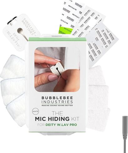 Bubblebee Mic Hiding Kit for Deity W.Lav Pro - Lapel Microphone Hiding Kit, Noise & Wind Reduction Wind Muff, Dead Cat Mic Cover & Case for Content Creators, Videographers, Audio Engineers, Filmmakers in Saudi Arabia