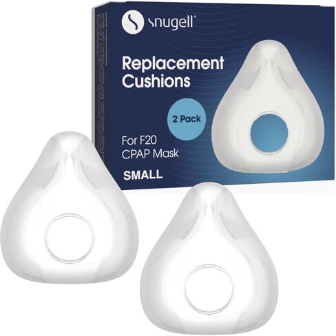 Snugell CPAP Replacement for ResMed Airfit F20 Cushion – 2-Pack Large Size – Designed for Full Face CPAP Mask – Soft, Secure Seal to Reduce Pressure Points and Minimize Leaks – Accessory for Comfort in Saudi Arabia