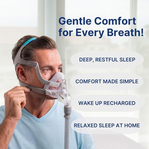 Snugell CPAP Replacement for ResMed Airfit F20 Cushion – 2-Pack Large Size – Designed for Full Face CPAP Mask – Soft, Secure Seal to Reduce Pressure Points and Minimize Leaks – Accessory for Comfort in Saudi Arabia