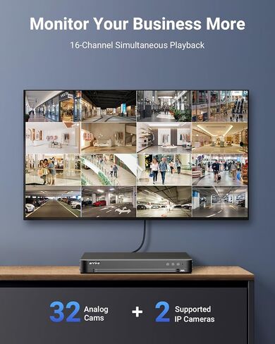 ANNKE 8CH 4K Security DVR Recorder with AI Human/Vehicle Detection, H.265+ Hybrid 5-in-1 CCTV DVR with Line Crossing & Intrusion Detection for Surveillance Camera, Easy Remote Access, NO HDD Included in Saudi Arabia
