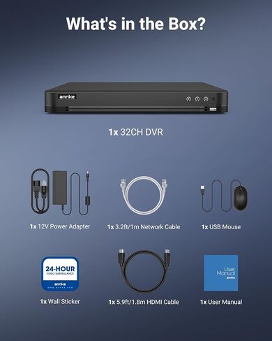 ANNKE 8CH 4K Security DVR Recorder with AI Human/Vehicle Detection, H.265+ Hybrid 5-in-1 CCTV DVR with Line Crossing & Intrusion Detection for Surveillance Camera, Easy Remote Access, NO HDD Included in Saudi Arabia