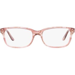 Ralph by Ralph Lauren Women's RL6062 Square Prescription Eyewear Frames, Shiny Striped Violet/Demo Lens, 52 mm in Kuwait
