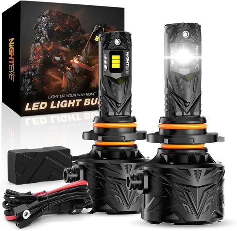 H13 Fog Light Bulbs - 25000LM 6500K Cool White, 120W Super Bright Driving Light, Plug and Play, Fan Cooling, Pack of 2 in Saudi Arabia