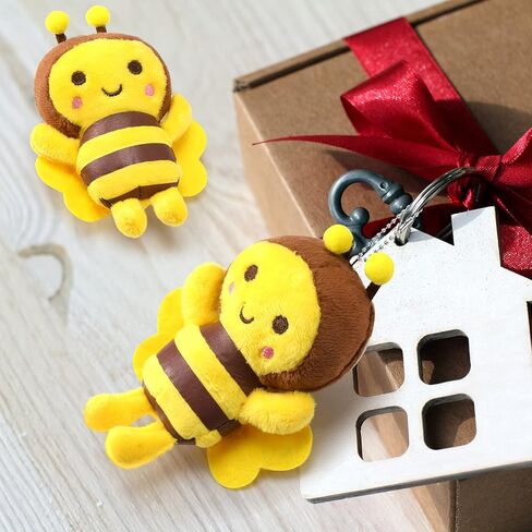 8 Pcs 3 Inch Plush Bee Stuffed Animal Soft Cute Small bee Realistic Cartoon Little Honey Toy Adorable Doll for Baby Shower Decor Birthday Party Decorations DIY, 4 Colors in Kuwait